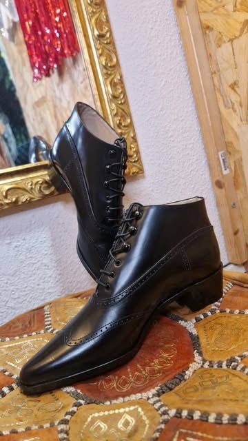 Bottines cuir à lacets