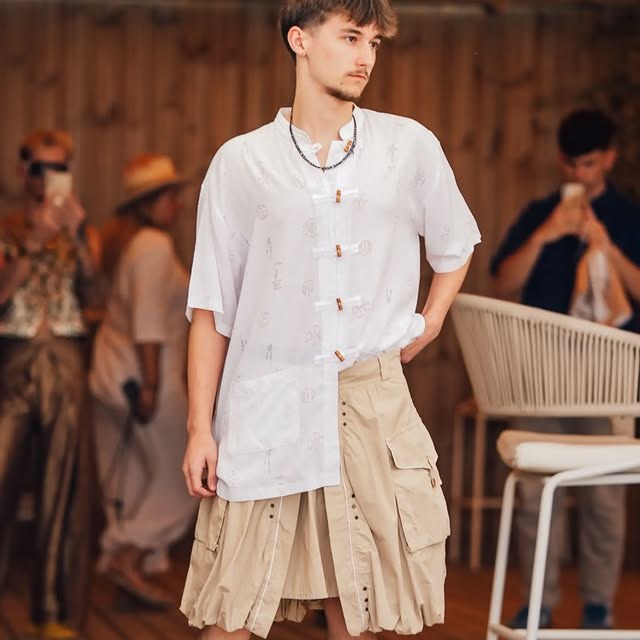 Chemise en lin blanc